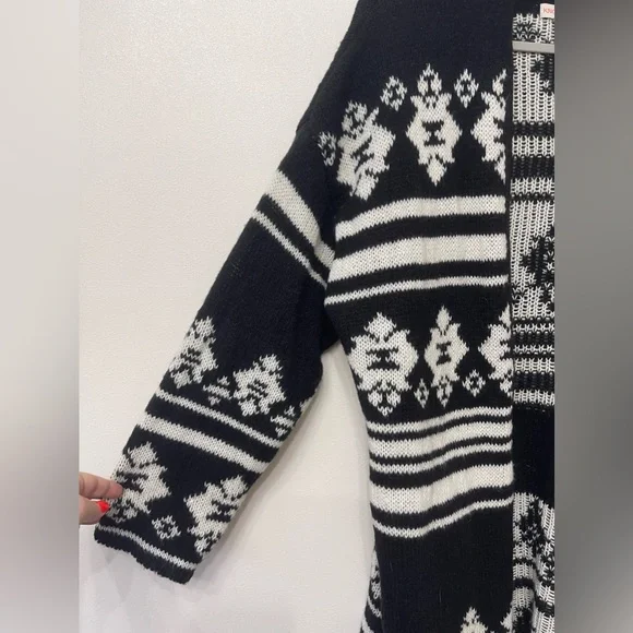 Knox Rose Argyle Style Open Front Cardigan - Picture 7 of 10